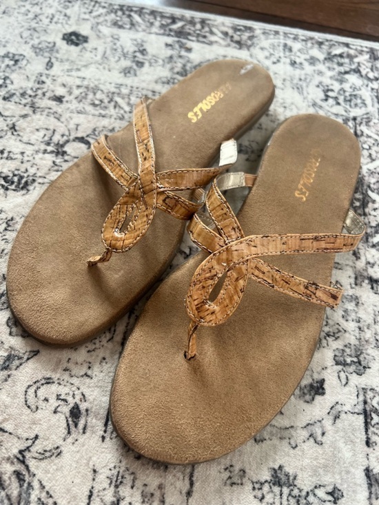 AEROSOLES Shoes - AEROSOLES Tan Loop Thong Sandals with Braided Straps - Women